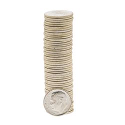 Roll of (50) 1962-D Brilliant Uncirculated Roosevelt Dimes