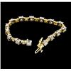 Image 4 : 5.40 ctw Diamond Bracelet - 14KT Yellow And White Gold