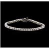 Image 1 : 4.66 ctw Diamond Tennis Bracelet - 14KT White Gold