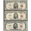 Image 1 : Lot of (3) 1953 & 1963 $5 Legal Tender Notes