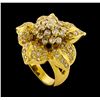 Image 4 : 1.36 ctw Diamond Ring - 18KT Yellow Gold
