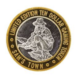 .999 Silver Sam's Town Las Vegas $10 Casino Limited Edition Gaming Token