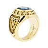 Image 4 : 3.00 ctw Blue Topaz and Diamond Mazda Company Ring - 10KT Yellow Gold