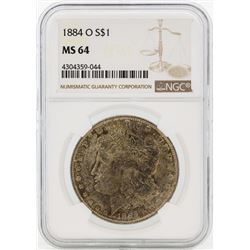 1884-O $1 Morgan Silver Dollar Coin NGC MS64