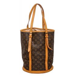 Louis Vuitton Monogram Canvas Leather Bucket GM Shoulder Bag