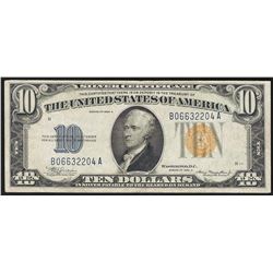 1934A $10 North Africa Silver Certificate WWII Emergency Note