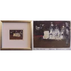 Marc Baseman (20th Century) American, THE CHURCH, 1993, color monotype, signed in pencil, inscr...