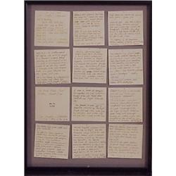 Marc Baseman (20th Century) American, COMMENTARY - ERA, twelve hand-written pages, each 5 x 5",...