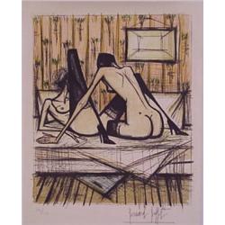 Bernard Buffet (1928-1999) French, TWO WOMEN, color lithograph, signed in pencil, from the numb...