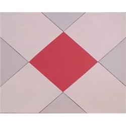 Jules Engel (1915-2003) American, WHITE, GREY & RED SQUARES, acrylic painting on canvas board,...