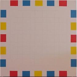 Jules Engel (1915-2003) American, WHITE, BLUE, RED & YELLOW SQUARES, acrylic painting on canvas...