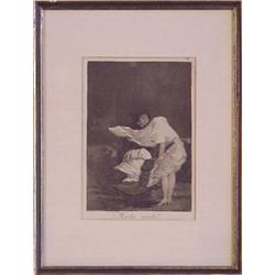 Francisco Goya (1746-1828) Spanish, MALA NOCHE from Los Caprichos, plate 36, etching, image 7 1...