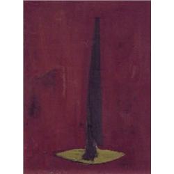 Behzah Hagheri (20th Century), WAITING FOR GODOT, 1986, oil painting on canvas, 19 x 14", signe...