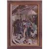 Image 1 : C.J. Jacques (20th Century), CEREMONY OF DEATH, acrylic painting on canvas, 24 x 16", signed lo...