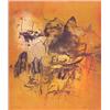 Image 1 : LeBaDang (b. 1922) Vietnamese/French, ORANGE LANDSCAPE, color lithograph, signed in pencil "Hoi...