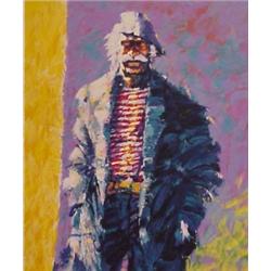 Aldo Luongo (b. 1940) Argentinean, BY THE WALL, color screenprint, signed in pencil, numbered e...