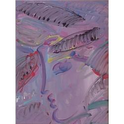 Peter Max (b. 1937) German/American, LADY, 1988, acrylic painting on canvas, 17 x 12 1/2", sign...