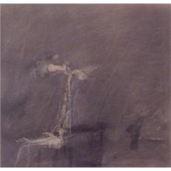 Wes Mills (b. 1960) American, UNTITLED, 1994, graphite on paper, 7 1/2 x 7 1/4", signed lower r...