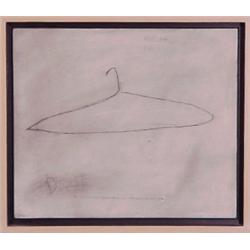 Wes Mills (b. 1960) American, BIRD KILLER, 1992, graphite on board, 10 1/4 x 12", signed and da...