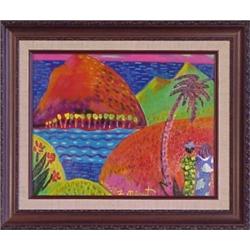 Frank Minuto (20th Century), TROPICS, 1988, oil painting on board, 11 x 14", signed and dated,...