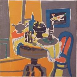 Marcel Mouly (1918-) French, THE DINNER TABLE, color lithograph, signed in pencil, from the num...
