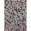 Image 1 : Peter Parks (b. 1947) American, DRIPPU SWIRLS (lilac, black, grey), acrylic painting on canvas,...
