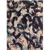 Image 1 : Peter Parks (b. 1947) American, HEAVY BLACK SWIRLS (black, crFme), acrylic painting on canvas,...