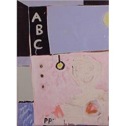 Peter Parks (b. 1947) American, ABC, acrylic painting on canvas, 60 x 44", signed lower left, s...