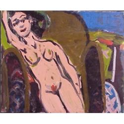 Peter Parks (b. 1947) American, WOMAN, 1990, acrylic painting on canvas, 30 x 36", signed and d...