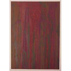 Larry Poons (b. 1937) American, UNTITLED (Red), color screenprint, signed in pencil, from the n...