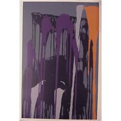 Larry Poons (b. 1937) American, UNTITLED (Purple), color screenprint, signed in pencil, from th...