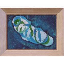 William Roberts (20th Century), UNTITLED, watercolor on paper, 13 1/2 x 19", framed with glass....