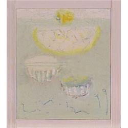 Roberto Sguazzi (b. 1965) Italian, LUNA AND GOCHISOU, 1999, acrylic and crayon on board, 13 3/4...