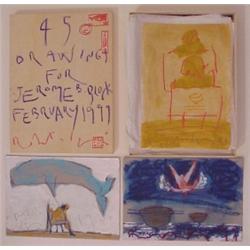 Roberto Sguazzi (b. 1965) Italian, FOR JEROME BLOCK, 1999, a portfolio of 45 drawings (35 on pa...