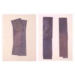 Jason Stewart (20th Century) American, UNTITLED, 1981, two mixed media paintings on paper, shee...