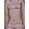 Image 1 : Tehrani (20th Century), FEMALE TORSO, acrylic painting on canvas, 27 x 20, signed lower left. $...