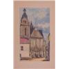 Image 1 : After Maurice Utrillo by Jacques Villon (1883-1955) French, CHURCH, 1922, color etching, engrav...