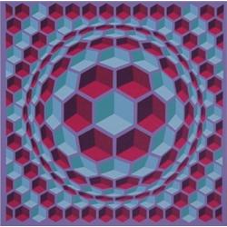 Victor Vasarely (1908-1997) Hungarian, HELIOS Series, color screenprint, signed in pencil, from...