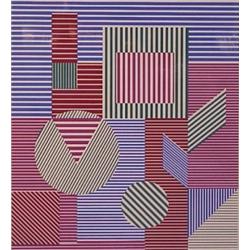 Victor Vasarely (1908-1997) Hungarian, UNTITLED, color screenprint, signed in pencil, from the...