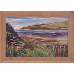 Wallington (20th Century), GRASSES, 1999, acrylic painting on canvas, 14 x 22", signed and date...