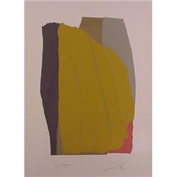 Larry Zox (b. 1936) American, UNTITLED (Ochre), color screenprint, signed in pencil, from the n...