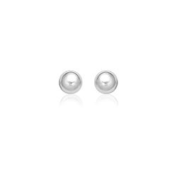 14K White Gold Classic Stud Earrings (10.0 mm)