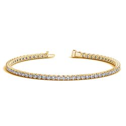 14K Yellow Gold Round Diamond Tennis Bracelet (3 ct. tw.)