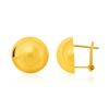 Image 1 : 14K Yellow Gold Polished Half Ball Post Earrings
