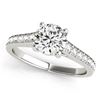 Image 1 : 14K White Gold Graduated Single Row Round Diamond Engagement Ring (1 1/3 ct. tw.)