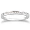 Image 1 : 14K White Gold Channel Set Princess Diamond Wedding Ring Band