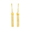 Image 1 : Earrings with Square Chain Tassels in 14K Yellow Gold