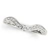 Image 1 : 14K White Gold Curved Diamond Wedding Ring (1/10 ct. tw.)