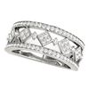 Image 1 : Diamond Studded Square Motif Ring in 14K White Gold (1/2 ct. tw.)