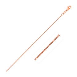 0.6mm 10K Rose Gold Wheat Chain